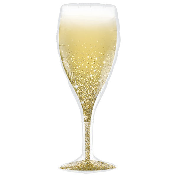Folie helium ballon Shape Golden Bubbly Wine Glas