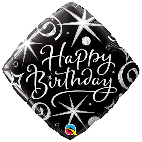 Folie helium ballon Happy Birthday Sparkles