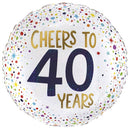 Folie helium ballon Cheers to 40 Years