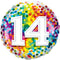 Folie helium ballon 15 jaar rainbow dots