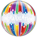 Bubble helium ballon Congratulations Shooting Stars