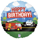 Folie helium ballon Happy Birthday Emergency