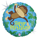Folie helium ballon Monkey Buddy Birthday