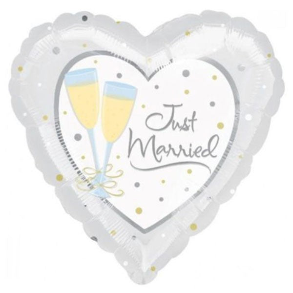 Folie helium ballon Just Married