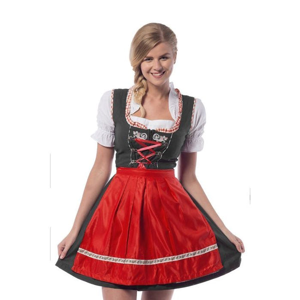 Dirndl Laura zwart/rood mt M/38