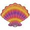 Folie helium ballon Shape Glitter Seashell 76cm