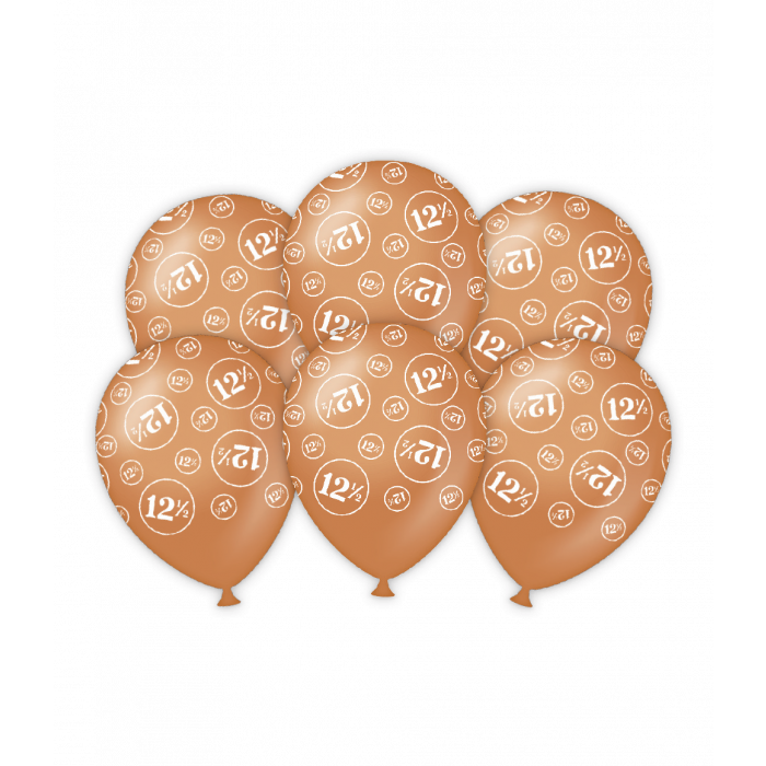 Ballonnen bedr. 12,5 jaar Getrouwd 6 stuks