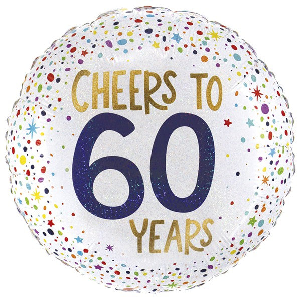 Folie helium ballon Cheers to 60 years