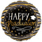 Folie helium ballon Metallic Happy Graduation