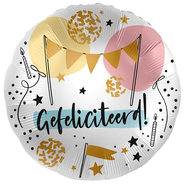 Folie helium ballon Gefeliciteerd