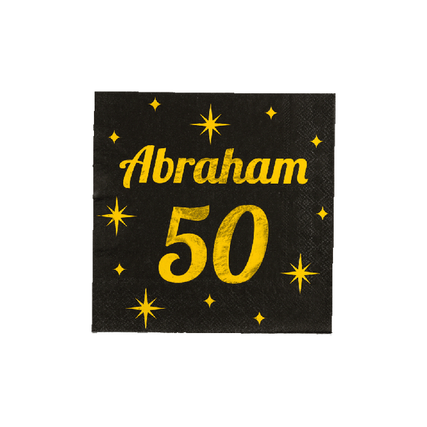 Classy Party Servetten Abraham 50