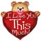 Folie helium ballon Shape Bear Love