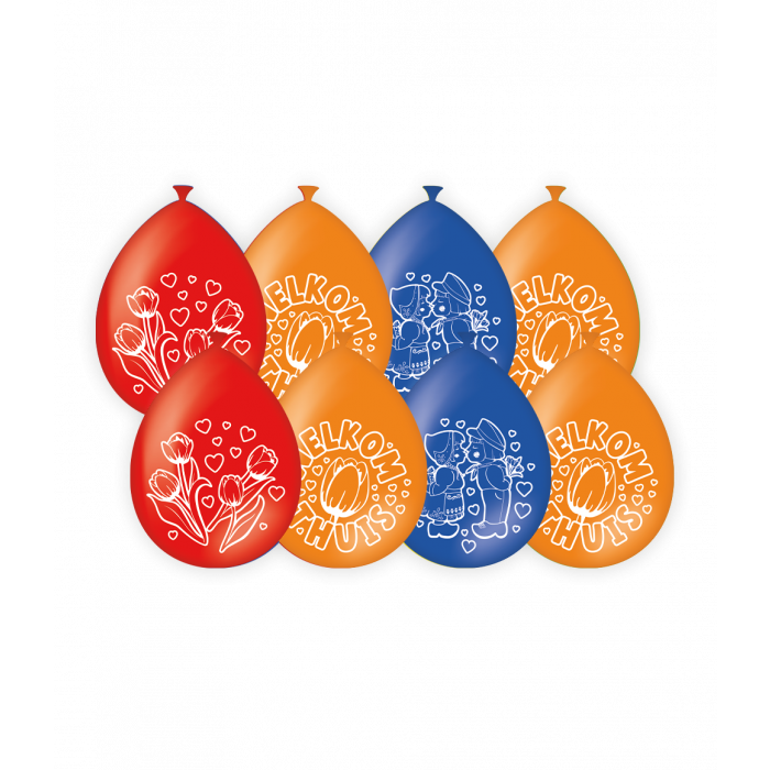 Party Ballonnen Welkom Thuis, 8 stuks