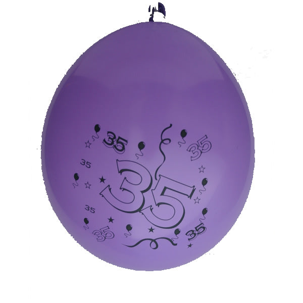 Ballonnen bedrukt 35. 10 stuks assorti kleuren
