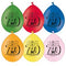 Ballonnen bedrukt 70. 10 stuks assorti kleuren
