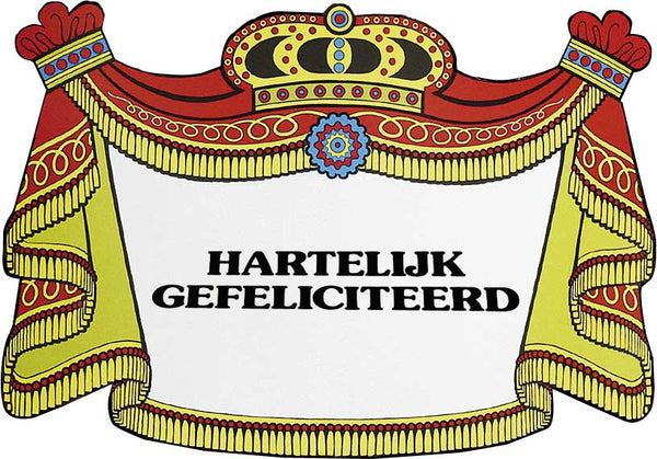 Hulde bord  Hartelijk Gefeliciteerd