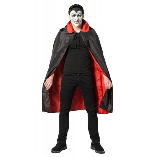 Dracula / Vampier cape zwart rood