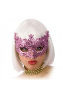 Masker met roze glitter