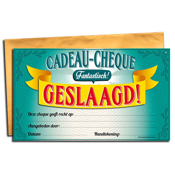 Cadeau-cheque Geslaagd