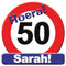 Verkeersbord / Huldeschild  50 jaar Sarah