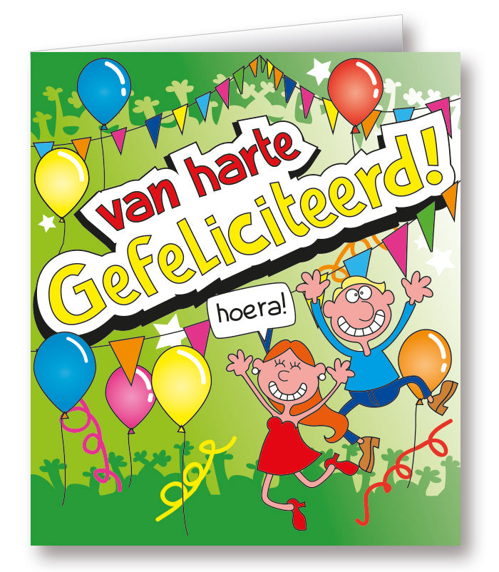 Kaart Cartoon VanHarteGefeliciteerd