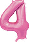 Folie Cijfer 34" satin pink