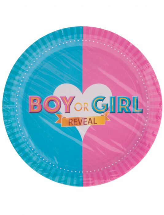 Bordjes Gender Reveal  8 stuks boy/girl