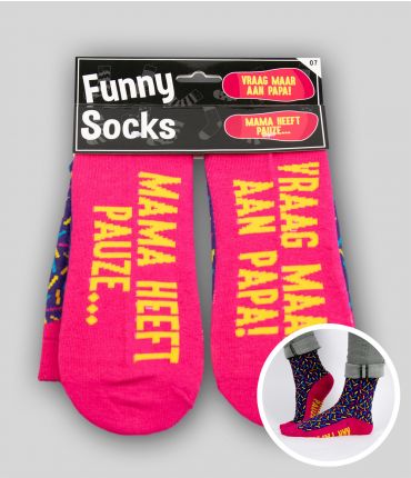 Funny socks  Mama heeft pauze