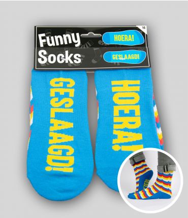 Sokken Funny Socks Hoera Geslaagd