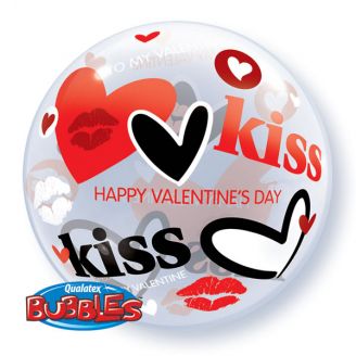 Bubble helium ballon Happy Valentine`s day