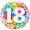 Folie helium ballon 18 jaar Rainbow Dots
