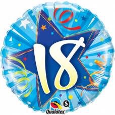 Folie helium ballon 18 Shining Star blauw