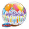 Bubble helium ballon Happy Birthday candles
