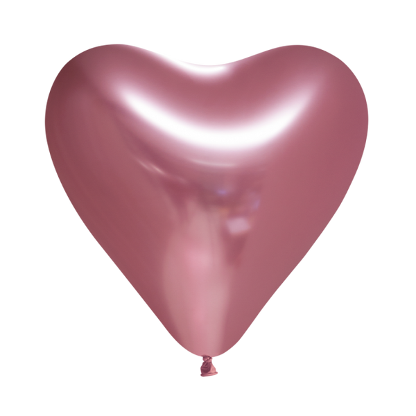 Ballonnen Hart Chrome Pink verpakt per 6 stuks