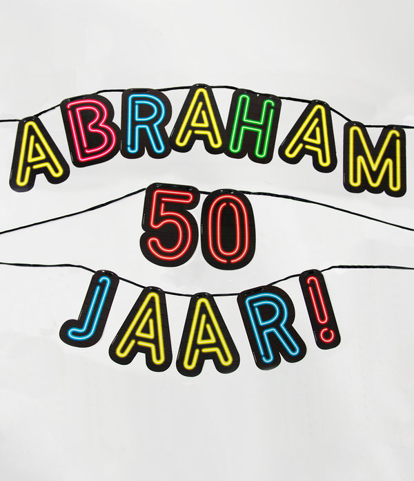 Letterslinger Neon Abraham 50 jaar!