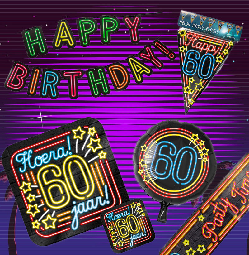 Feestpakket 60e Verjaardag Neon