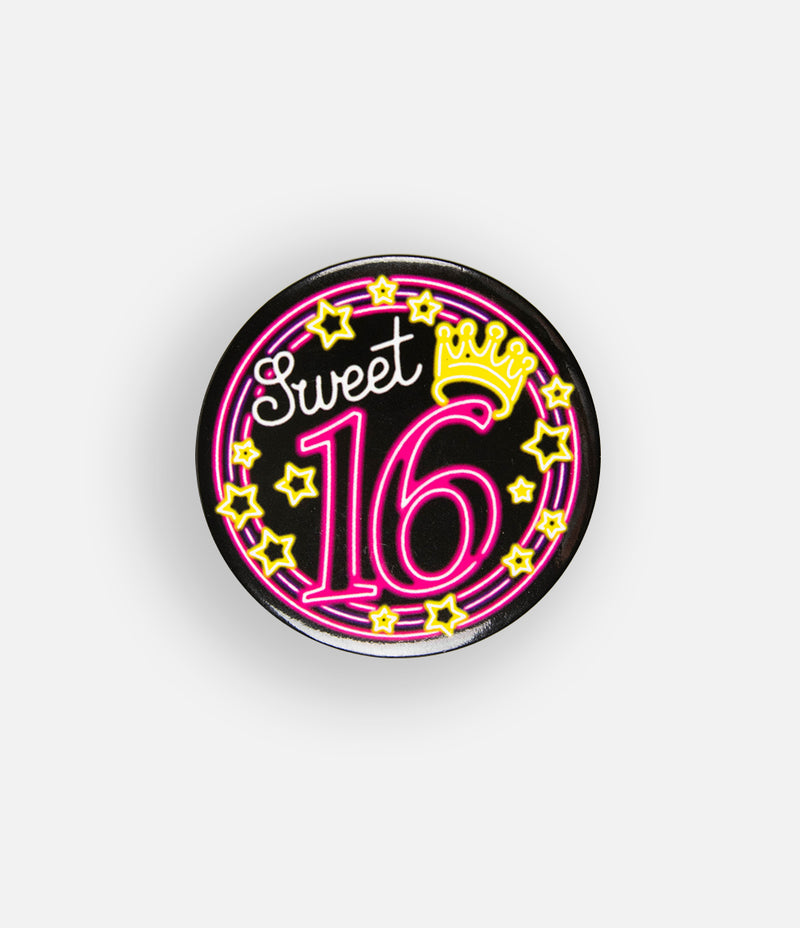 Button Neon Sweet 16