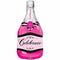 Folie helium ballon Shape Celebrate Bubbly Wine Pink  99cm