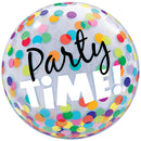 Bubble helium ballon Party Time Colorful Dots