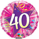 Folie helium ballon 40 Shining Star roze