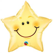 Folie helium ballon Smiley Face Star