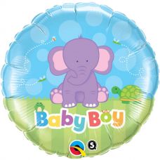 Folie helium ballon Baby Boy Olifantje