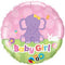 Folie ballon Baby Girl olifantje