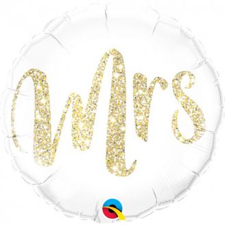 Folie helium ballon Mrs Glitter Gold