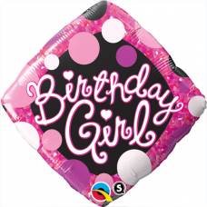 Folie helium ballon Happy Birthday Girl