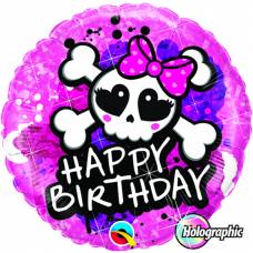 Folie helium ballon Happy Birthday monster