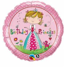 Folie helium ballon Happy Birthday princes