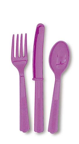 Bestek 18-delig (6 messen 6 vorken en 6 lepels) verkrijgbaar in diverse kleuren