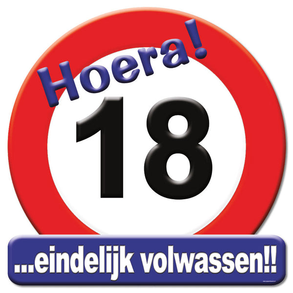 Verkeersbord / Huldeschild 16, 18, 21, 25, 30, 40, 50, 60, 65, 70, 80, 90 en 100