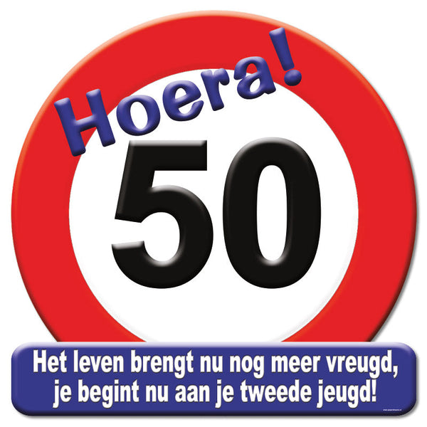 Verkeersbord / Huldeschild 16, 18, 21, 25, 30, 40, 50, 60, 65, 70, 80, 90 en 100